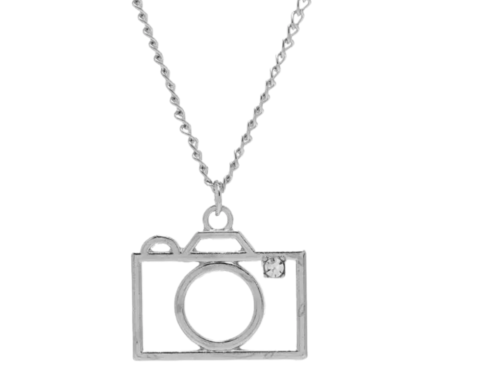 Silver Camera Necklace